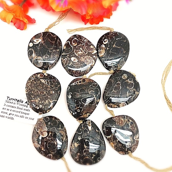 Turritella Agate & Lava Rock Unisex Necklace 18” or 20”, NWT, Ships in Gift Box - Picture 9 of 10